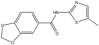 N-(5-methyl-1,3-thiazol-2-yl)-1,3-benzodioxole-5-carboxamide Struktur