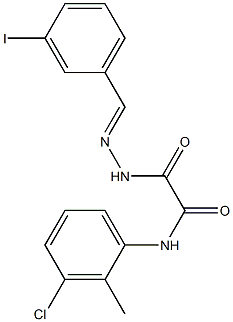 N-(3-chloro-2-methylphenyl)-2-[2-(3-iodobenzylidene)hydrazino]-2-oxoacetamide Struktur