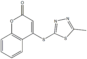 4-[(5-methyl-1,3,4-thiadiazol-2-yl)sulfanyl]-2H-chromen-2-one Struktur