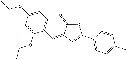 4-(2,4-diethoxybenzylidene)-2-(4-methylphenyl)-1,3-oxazol-5(4H)-one Struktur