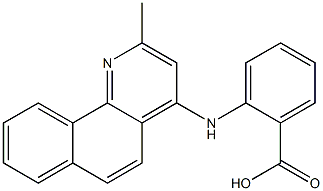 2-[(2-methylbenzo[h]quinolin-4-yl)amino]benzoic acid Struktur