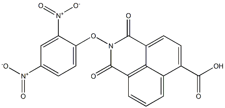 2-{2,4-bisnitrophenoxy}-1,3-dioxo-2,3-dihydro-1H-benzo[de]isoquinoline-6-carboxylic acid Struktur