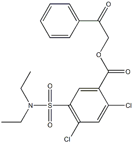 2-oxo-2-phenylethyl 2,4-dichloro-5-[(diethylamino)sulfonyl]benzoate Struktur