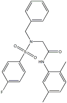 2-{benzyl[(4-fluorophenyl)sulfonyl]amino}-N-(2,5-dimethylphenyl)acetamide Struktur