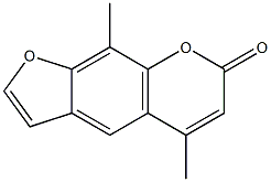 5,9-dimethyl-7H-furo[3,2-g]chromen-7-one Struktur