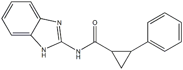 N-(1H-benzimidazol-2-yl)-2-phenylcyclopropanecarboxamide Struktur