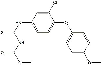 methyl [3-chloro-4-(4-methoxyphenoxy)anilino]carbothioylcarbamate Struktur