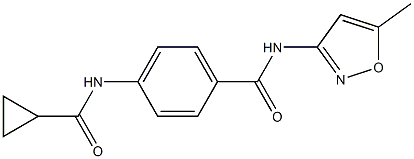 4-[(cyclopropylcarbonyl)amino]-N-(5-methyl-3-isoxazolyl)benzamide Struktur