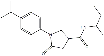 N-(sec-butyl)-1-(4-isopropylphenyl)-5-oxopyrrolidine-3-carboxamide Struktur