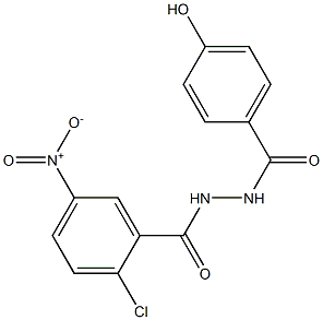 2-chloro-N'-(4-hydroxybenzoyl)-5-nitrobenzohydrazide Struktur