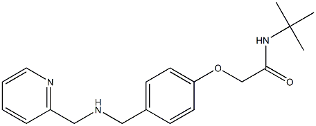 N-(tert-butyl)-2-(4-{[(2-pyridinylmethyl)amino]methyl}phenoxy)acetamide Struktur