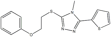 2-{[4-methyl-5-(2-thienyl)-4H-1,2,4-triazol-3-yl]sulfanyl}ethyl phenyl ether Struktur