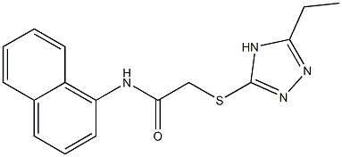 2-[(5-ethyl-4H-1,2,4-triazol-3-yl)sulfanyl]-N-(1-naphthyl)acetamide Struktur