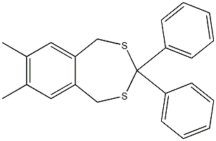 7,8-dimethyl-3,3-diphenyl-1,5-dihydro-2,4-benzodithiepine Struktur