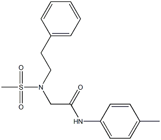 N-(4-methylphenyl)-2-[(methylsulfonyl)(2-phenylethyl)amino]acetamide Struktur