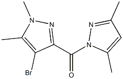 4-bromo-3-[(3,5-dimethyl-1H-pyrazol-1-yl)carbonyl]-1,5-dimethyl-1H-pyrazole Struktur