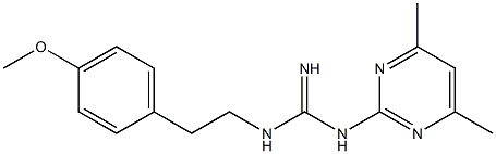 N-(4,6-dimethyl-2-pyrimidinyl)-N'-[2-(4-methoxyphenyl)ethyl]guanidine Struktur