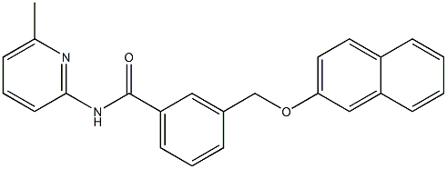 N-(6-methylpyridin-2-yl)-3-[(2-naphthyloxy)methyl]benzamide Struktur