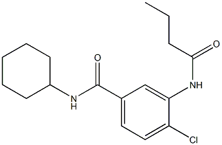 3-(butyrylamino)-4-chloro-N-cyclohexylbenzamide Struktur