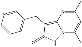 5,7-dimethyl-3-(3-pyridinylmethyl)pyrazolo[1,5-a]pyrimidin-2(1H)-one Struktur