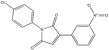 1-(4-chlorophenyl)-3-{3-nitrophenyl}-1H-pyrrole-2,5-dione Struktur