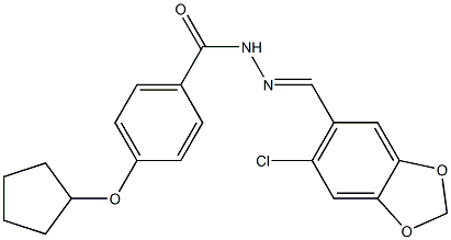 N'-[(6-chloro-1,3-benzodioxol-5-yl)methylene]-4-(cyclopentyloxy)benzohydrazide Struktur