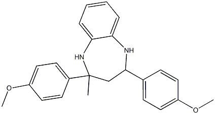 2,4-bis(4-methoxyphenyl)-2-methyl-2,3,4,5-tetrahydro-1H-1,5-benzodiazepine Struktur