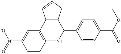 methyl 4-{8-nitro-3a,4,5,9b-tetrahydro-3H-cyclopenta[c]quinolin-4-yl}benzoate Struktur