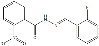 N'-(2-fluorobenzylidene)-2-nitrobenzohydrazide Struktur