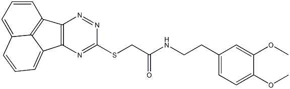 2-(acenaphtho[1,2-e][1,2,4]triazin-9-ylsulfanyl)-N-[2-(3,4-dimethoxyphenyl)ethyl]acetamide Struktur