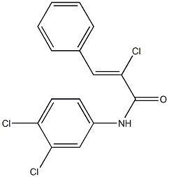 (Z)-2-chloro-N-(3,4-dichlorophenyl)-3-phenyl-2-propenamide Struktur