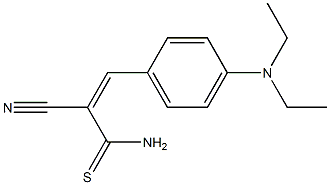 (Z)-2-cyano-3-[4-(diethylamino)phenyl]-2-propenethioamide Struktur