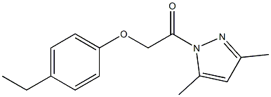 1-(3,5-dimethyl-1H-pyrazol-1-yl)-2-(4-ethylphenoxy)-1-ethanone Struktur