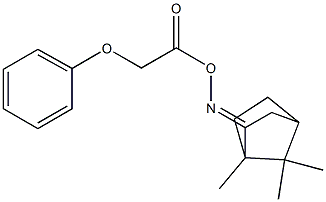 N-[(2-phenoxyacetyl)oxy]-N-(1,7,7-trimethylbicyclo[2.2.1]hept-2-ylidene)amine Struktur