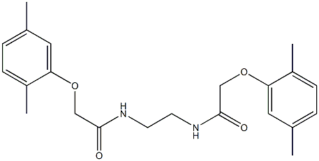 2-(2,5-dimethylphenoxy)-N-(2-{[2-(2,5-dimethylphenoxy)acetyl]amino}ethyl)acetamide Struktur