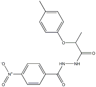 2-(4-methylphenoxy)-N'-(4-nitrobenzoyl)propanohydrazide Struktur