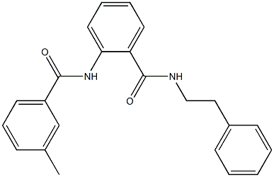 2-[(3-methylbenzoyl)amino]-N-phenethylbenzamide Struktur