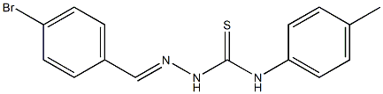 2-[(E)-(4-bromophenyl)methylidene]-N-(4-methylphenyl)-1-hydrazinecarbothioamide Struktur