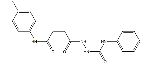 2-[4-(3,4-dimethylanilino)-4-oxobutanoyl]-N-phenyl-1-hydrazinecarboxamide Struktur