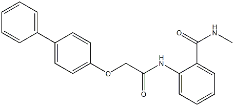 2-{[2-([1,1'-biphenyl]-4-yloxy)acetyl]amino}-N-methylbenzamide Struktur