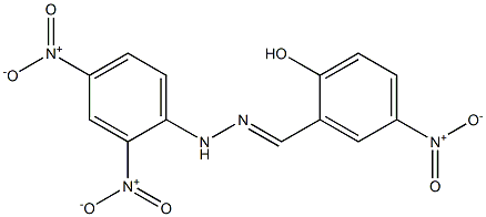 2-hydroxy-5-nitrobenzaldehyde N-(2,4-dinitrophenyl)hydrazone Struktur