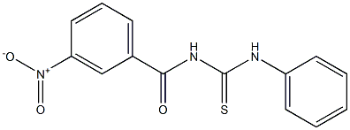 N-(3-nitrobenzoyl)-N'-phenylthiourea Struktur