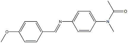 N-(4-{[(E)-(4-methoxyphenyl)methylidene]amino}phenyl)-N-methylacetamide Struktur