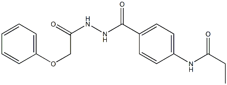 N-(4-{[2-(2-phenoxyacetyl)hydrazino]carbonyl}phenyl)propanamide Struktur