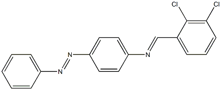 N-[(E)-(2,3-dichlorophenyl)methylidene]-N-{4-[(E)-2-phenyldiazenyl]phenyl}amine Struktur