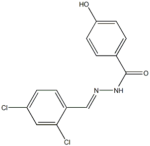 N'-[(E)-(2,4-dichlorophenyl)methylidene]-4-hydroxybenzohydrazide Struktur