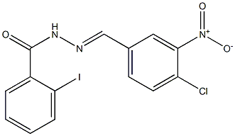 N'-[(E)-(4-chloro-3-nitrophenyl)methylidene]-2-iodobenzohydrazide Struktur