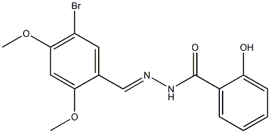 N'-[(E)-(5-bromo-2,4-dimethoxyphenyl)methylidene]-2-hydroxybenzohydrazide Struktur