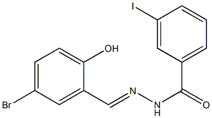 N'-[(E)-(5-bromo-2-hydroxyphenyl)methylidene]-3-iodobenzohydrazide Struktur