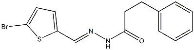 N'-[(E)-(5-bromo-2-thienyl)methylidene]-3-phenylpropanohydrazide Struktur